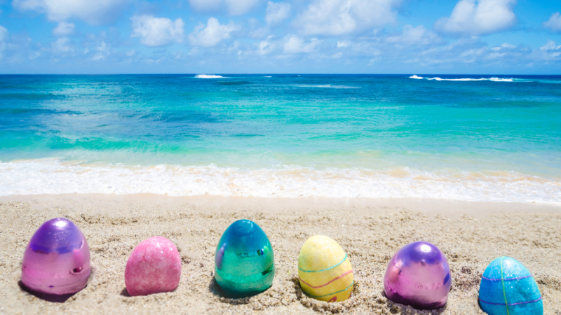 Easter Eggs on the Beach