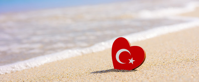 Turkey Flag in the Sand
